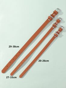1pc PU Pet Collar - Brown - View 4