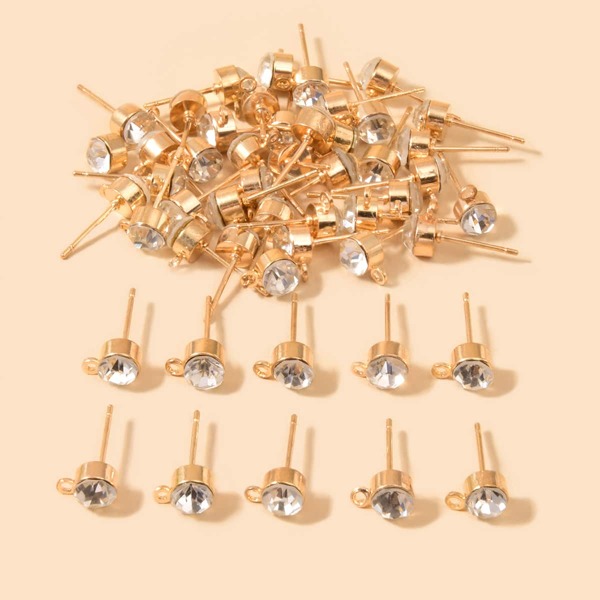 

50шт DIY Серьги Аксессуар, Золотистый