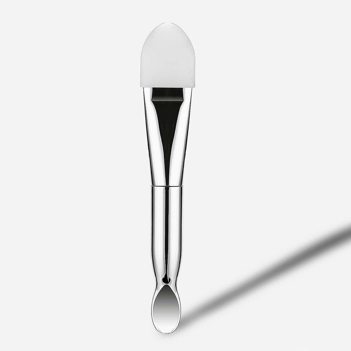 

1pc Silicone Facial Sheet Brush, Silver