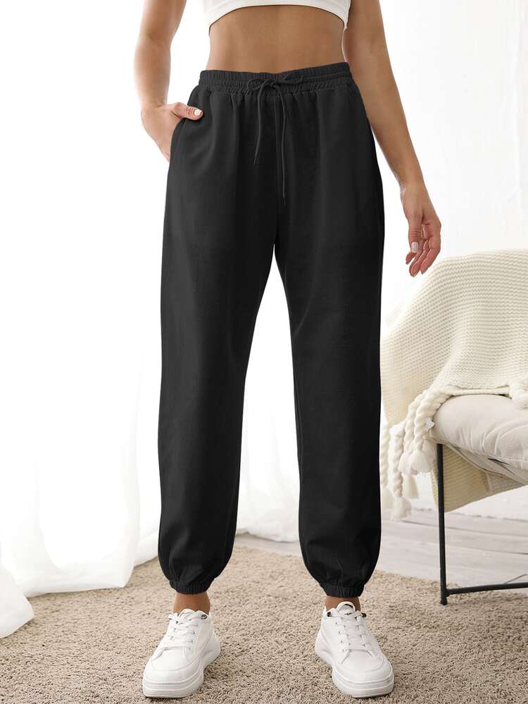 高彈力柔軟度九分運動褲子 - 黑色 - 查看 4