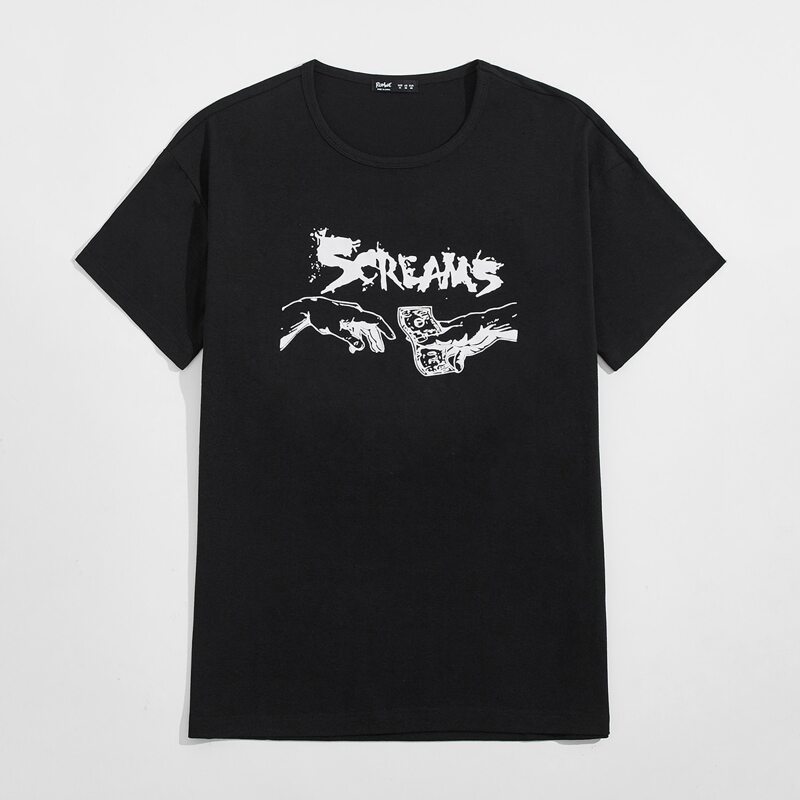 

Guys Letter Graphic Tee, Black
