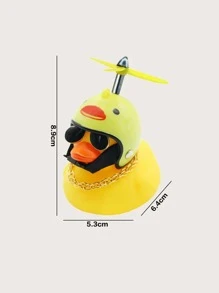 Cartoon Yellow Duck Car Ornament - Yellow - View 4