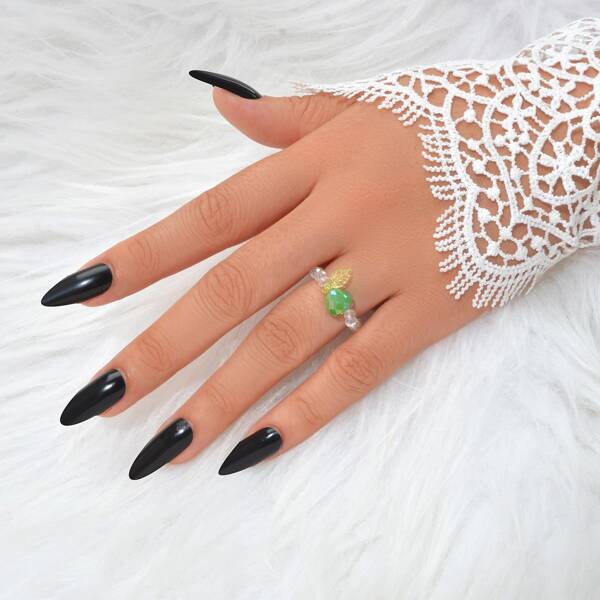 

Fruit Decor Beaded Ring, Green