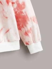 大碼紮染字母圖案運動衫 - 彩色 - 查看 3