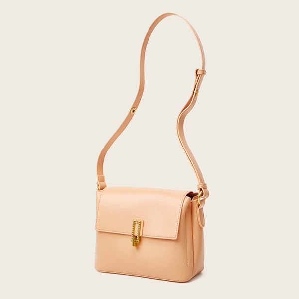 

Minimalist Flap Crossbody Bag, Pink