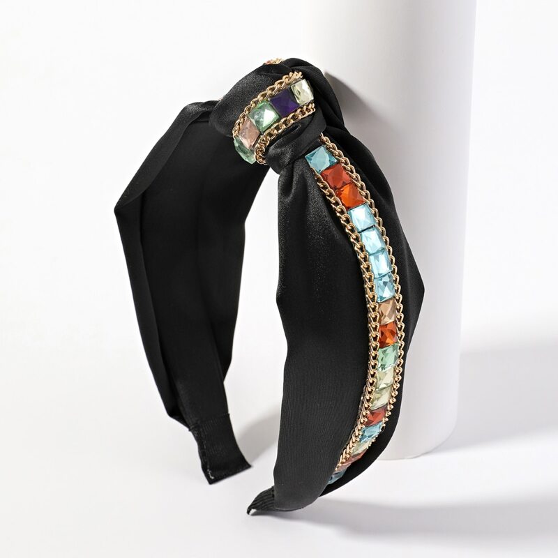 

Rhinestone Decor Knot Headband, Multicolor