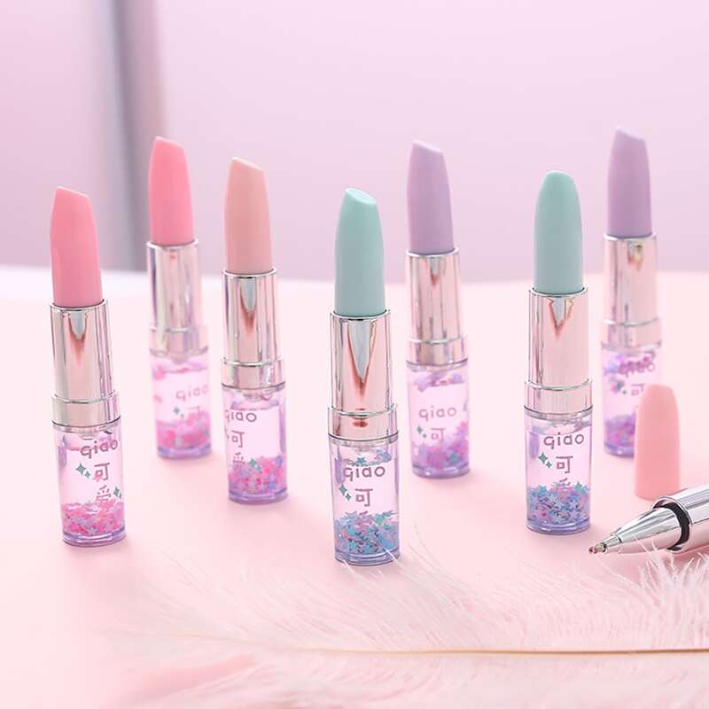 

1pc Lipstick Shaped Random Color Gel Pen, Multicolor
