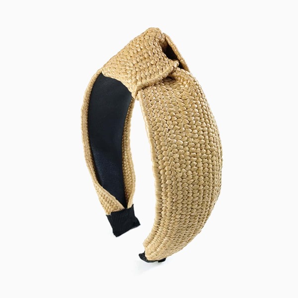 

Knot Design Braided Headband, Khaki