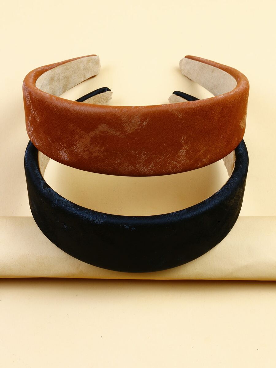 2pcs PU Leather Headband - Multicolor - View 1