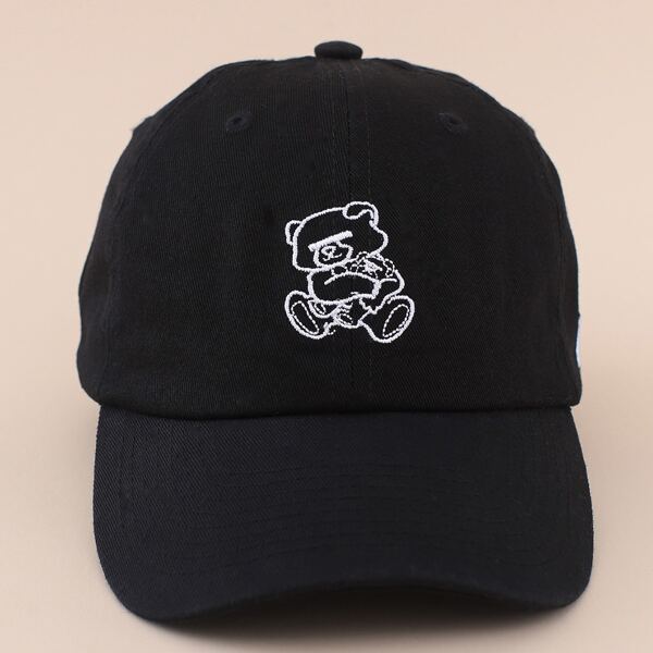 

Cartoon Embroidery Baseball Cap, Black