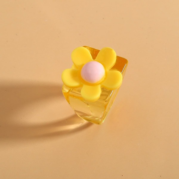 

Flower Decor Ring, Yellow