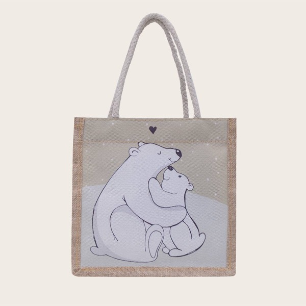

Girls Cartoon Polar Bear Shoulder Bag, Beige
