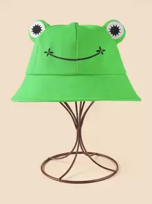 Sombrero De Cubo De Diseño Divertido De Rana De Dibujos Animados - Verde - Ver 4