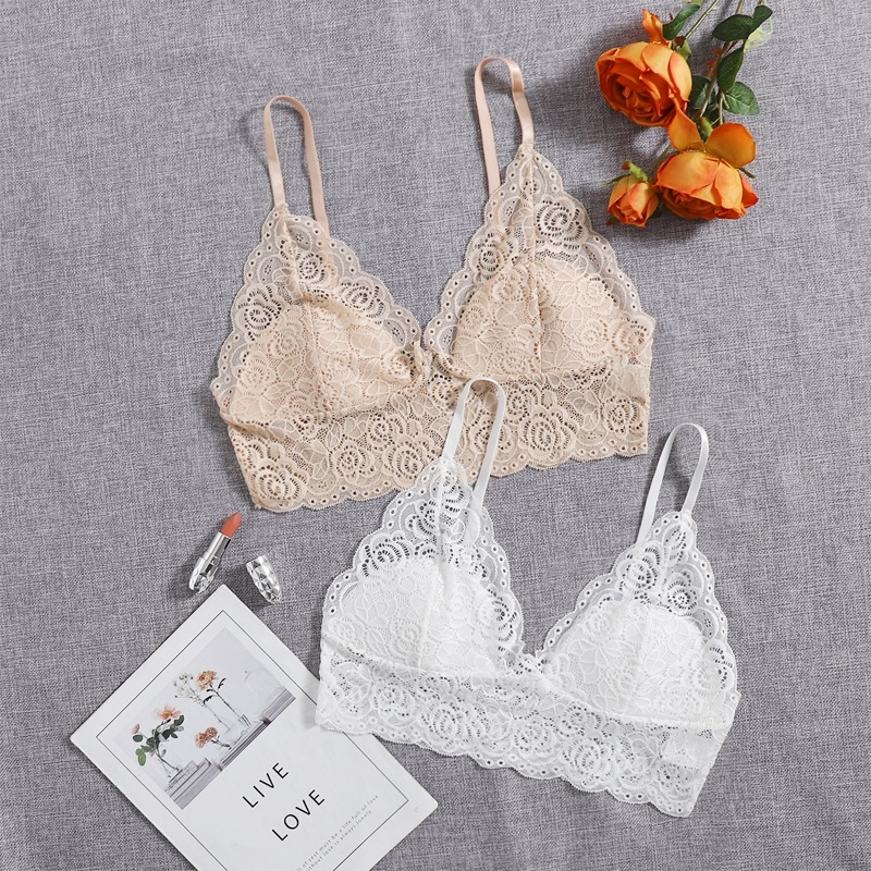 

2pack Plus Floral Lace Bralette Set, Multicolor
