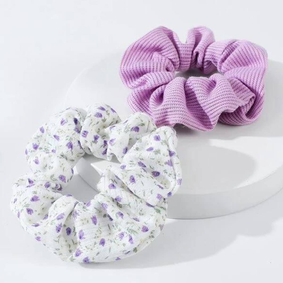 

2pcs Ditsy Floral Scrunchie, Multicolor