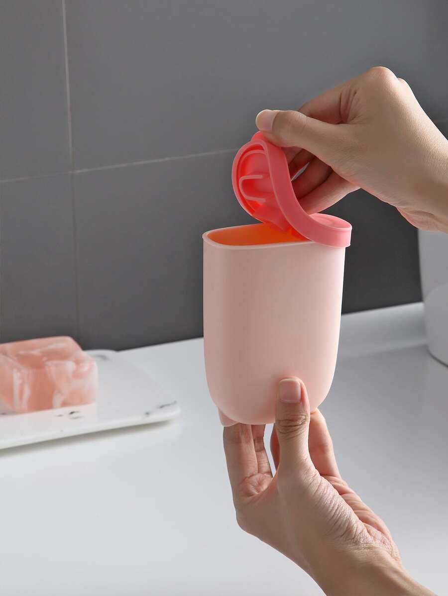 1pc Portable Soap Box - Pink - View 1