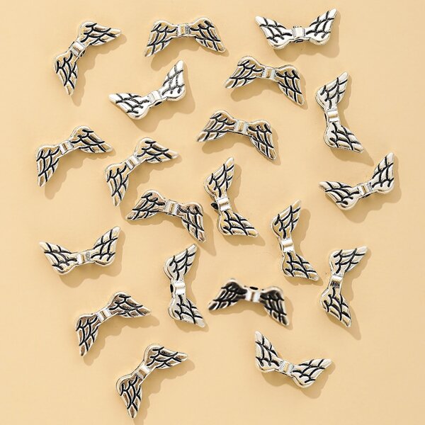 

20pcs Wing DIY Pendant, Silver