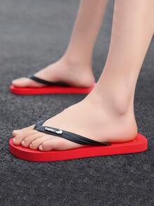 Dép xỏ ngón nam tối giản - Đỏ - Xem 2