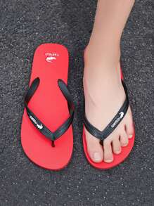 Dép xỏ ngón nam tối giản - Đỏ - Xem 3