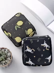 1 Túi Đựng Băng Vệ Sinh Phụ Nữ Ngẫu Nhiên, Băng Vệ Sinh Túi Khăn Ăn Túi Đựng Mỹ Phẩm, Túi Trang Điểm Nữ, Túi Đựng Băng Vệ Sinh Bé Gái Người Tổ Chức - Nhiều màu - Xem 3