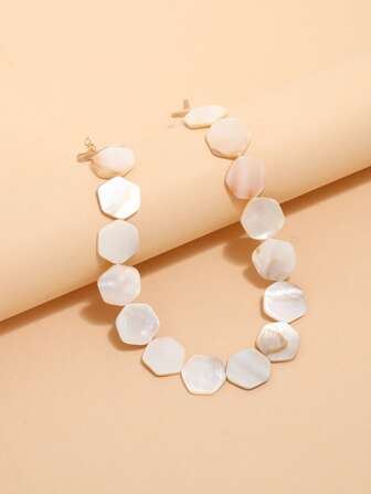 Collier géométrique coquille