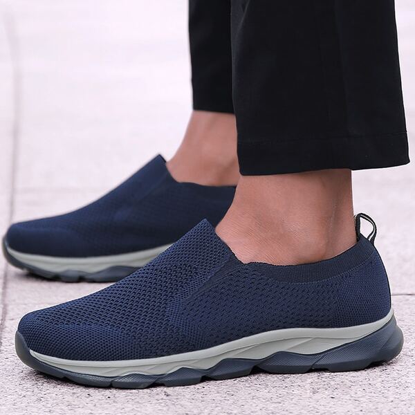 

Men Minimalist Slip On Sneakers, Blue