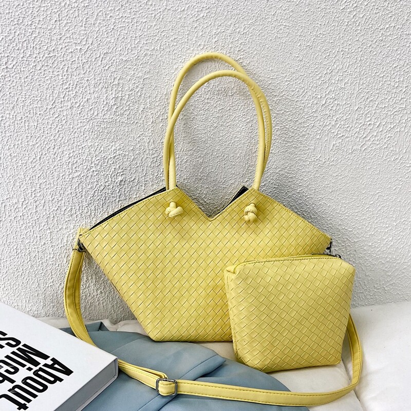 

Braided Detail Tote Bag, Yellow
