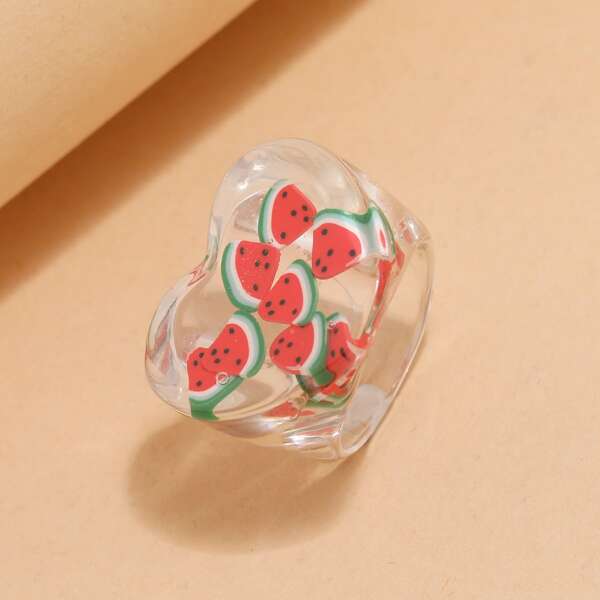

Watermelon Decor Ring, Red