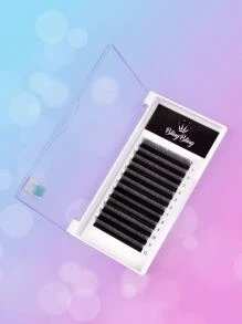 1盒充分假睫毛Y形假C0.05MM10mm混合手動嫁接睫毛 - 黑色 - 查看 2