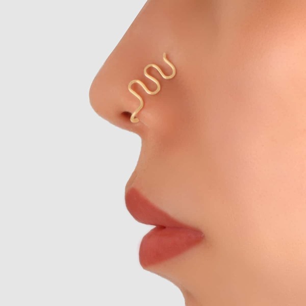 

Structured Nose Cuff, Gold