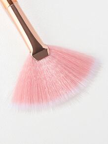 1支小号扇形高光刷，菱形手柄，可作粉底刷、遮瑕刷、腮红刷、修容刷、古铜粉刷、散粉刷等，赠品 - 金色 - 查看 3