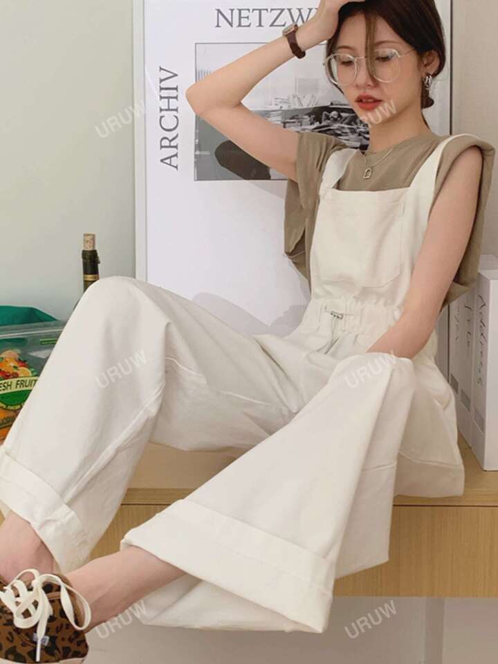 国内配送★Cider★ツイードワイドレッグ ジャンプスーツ 大人気 ワイドVネックジャンプスーツ - レッド | ZARA Japan / 日本