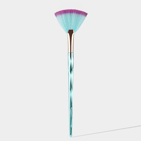 

1pc Fan Shaped Contour Brush, Blue