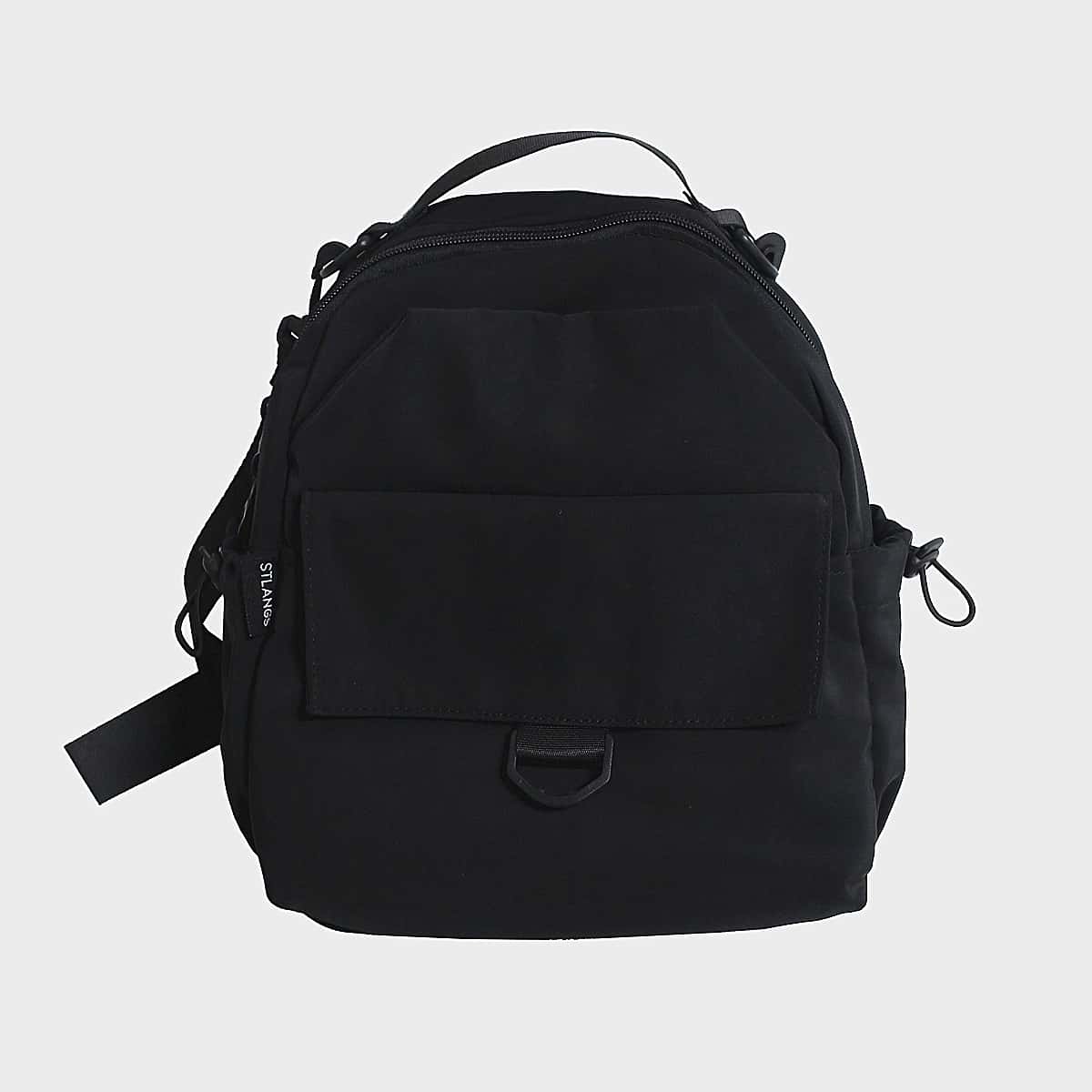 

Solid Pocket Front Backpack, Black