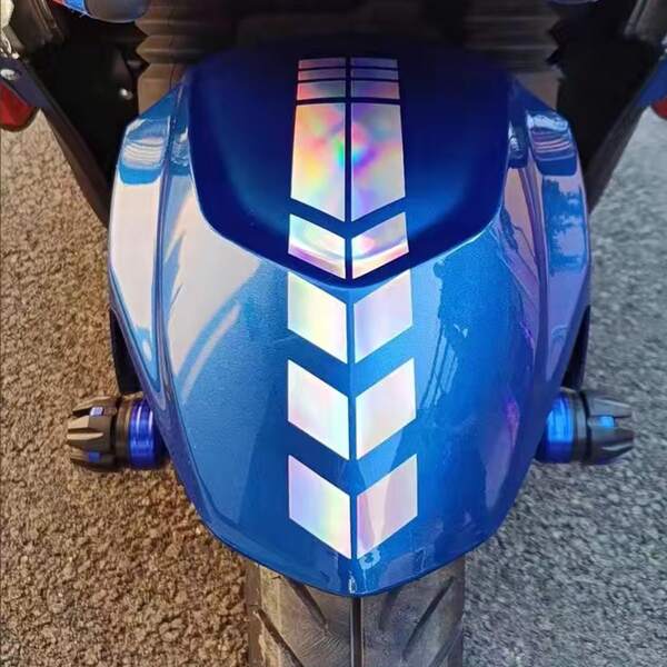 

1pair Laser Motorcycle Sticker, Multicolor