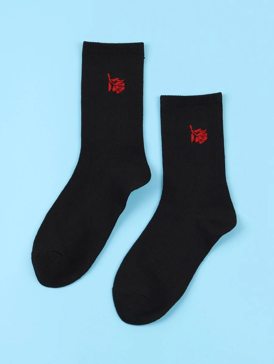 Tất nam phi hành đoàn in hoa - màu đen - Xem 1