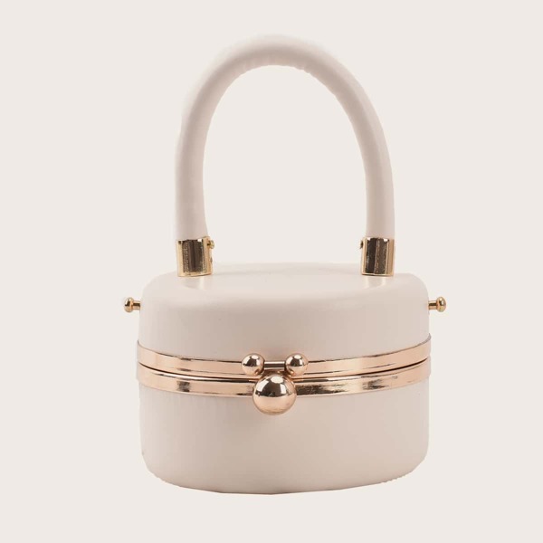 

Two Tone Box Bag, Beige