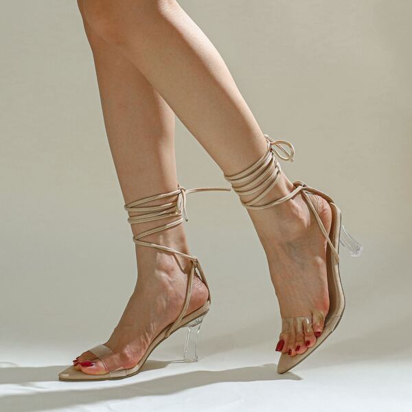 

Clear Chunky Gladiator Sandals