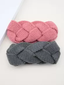 2 piezas Banda de pelo trenzado - Multicolor - Ver 1