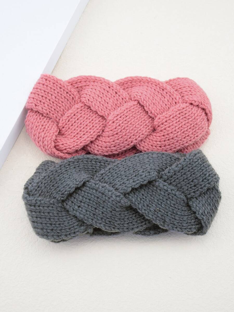 2 piezas Banda de pelo trenzado - Multicolor - Ver 1