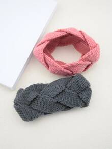 2 piezas Banda de pelo trenzado - Multicolor - Ver 4