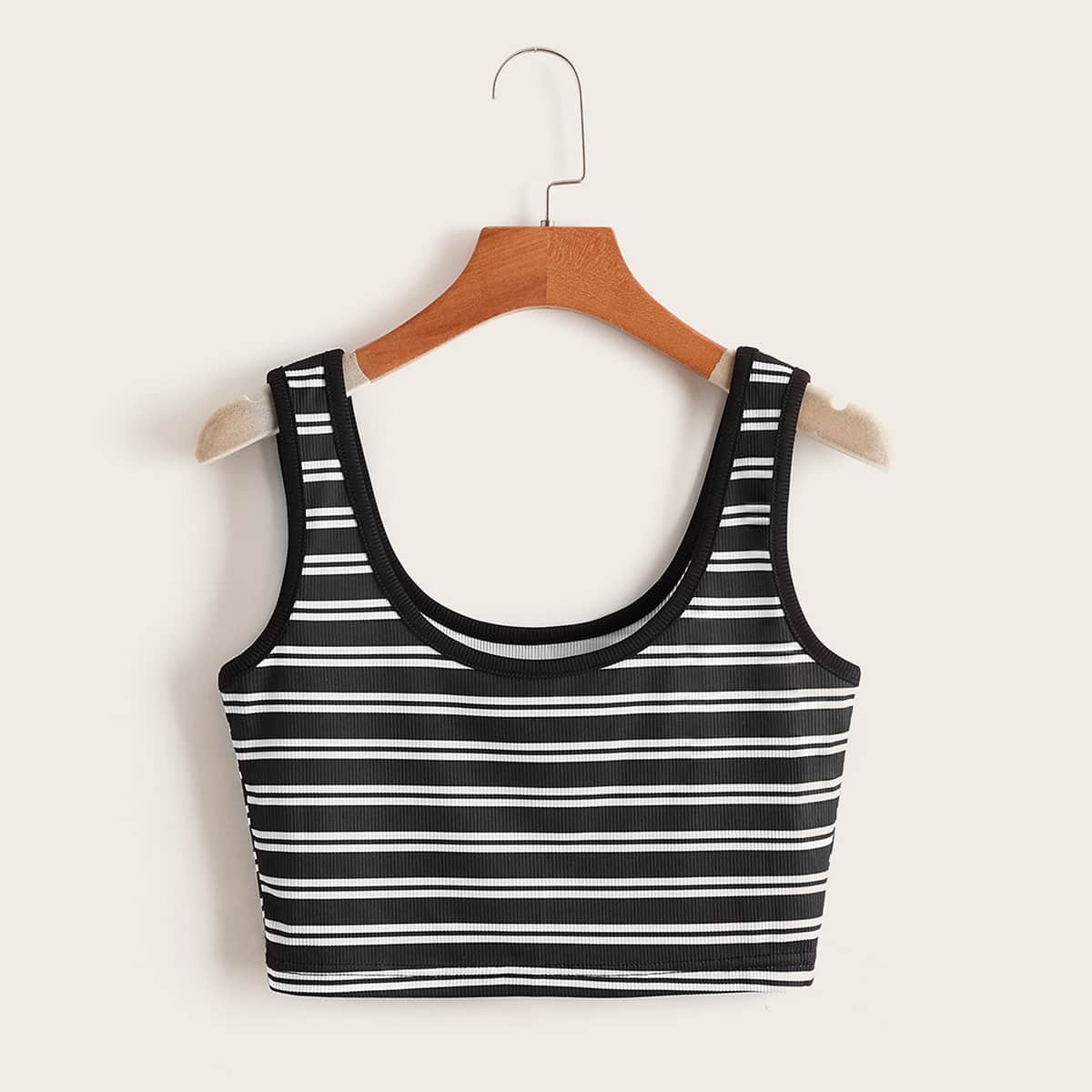 

Striped Tank Top, Black and white