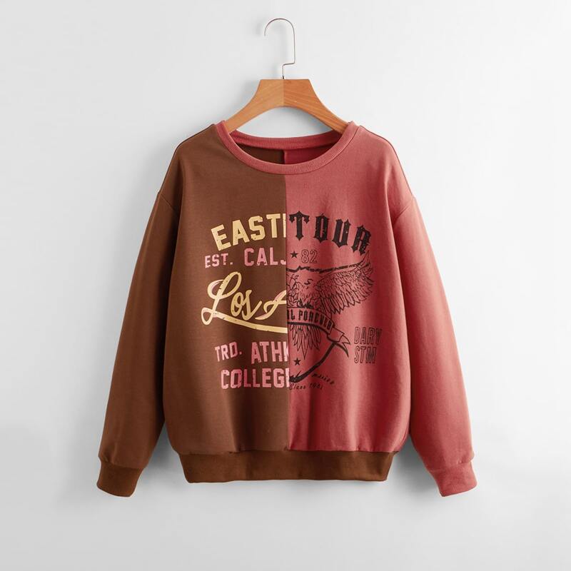 

Letter Graphic Sweatshirt, Multicolor