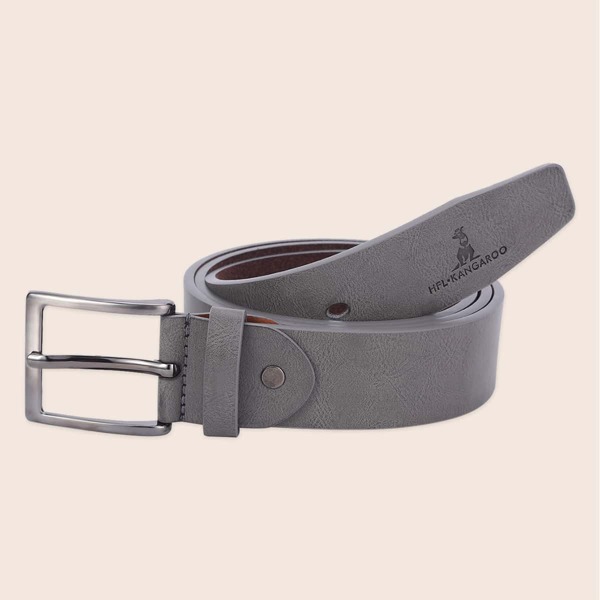 

Men Square Buckle Belt, Grey