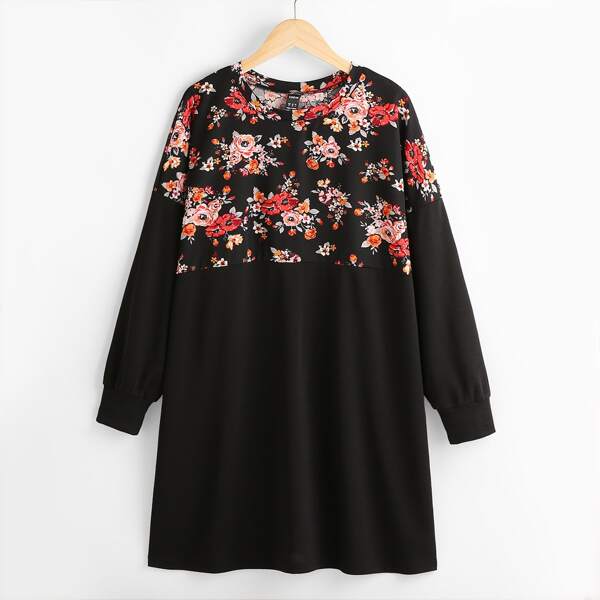 

Floral Print Smock Dress, Multicolor
