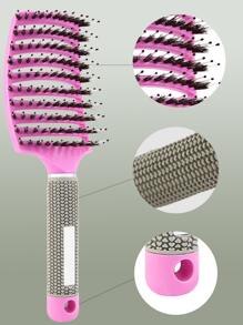 1 cái bàn chải tóc rỗng - Màu Hồng Tươi - Xem 3