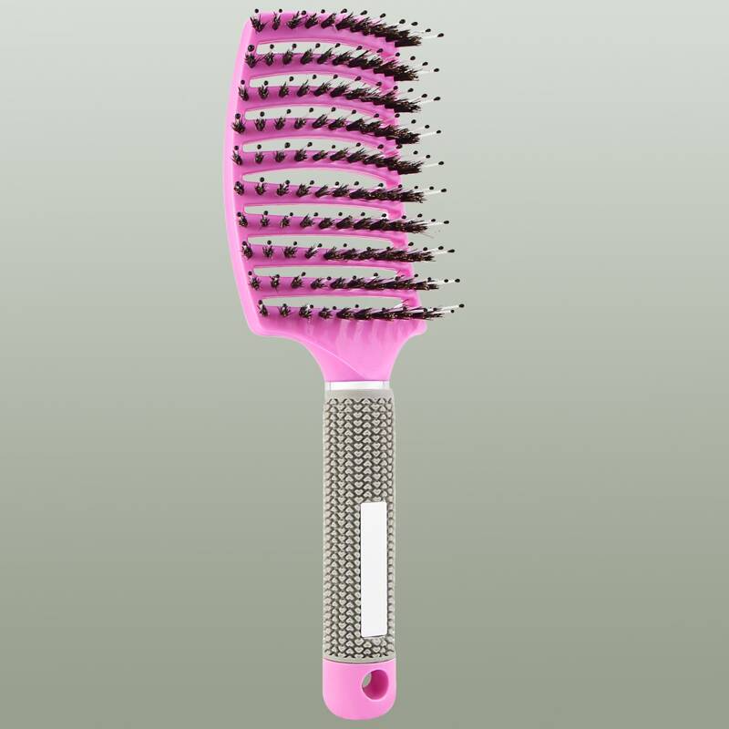 

1pc Hollow Out Hair Brush, Hot pink