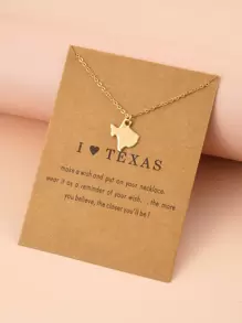 Vòng cổ mặt dây chuyền đơn giản - Vàng - Xem 1