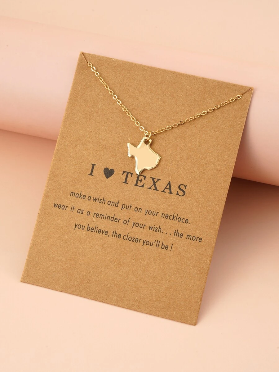 Vòng cổ mặt dây chuyền đơn giản - Vàng - Xem 1