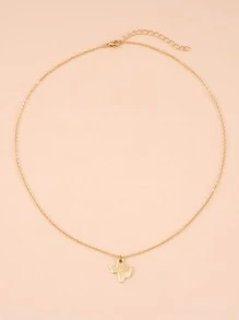 Vòng cổ mặt dây chuyền đơn giản - Vàng - Xem 2